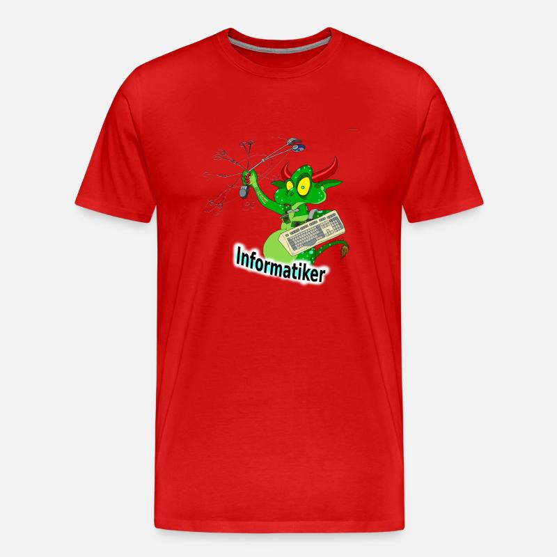 Informatiker - Männer Premium Bio T-Shirt - Rot