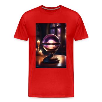 Magic crystal ball - Men's Premium Organic T-Shirt - red - Front - Damien (186cm)
