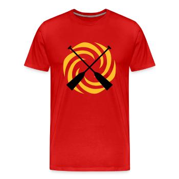 turbine_paddel - Männer Premium Bio T-Shirt - Rot - Vorne - Damien (186cm)