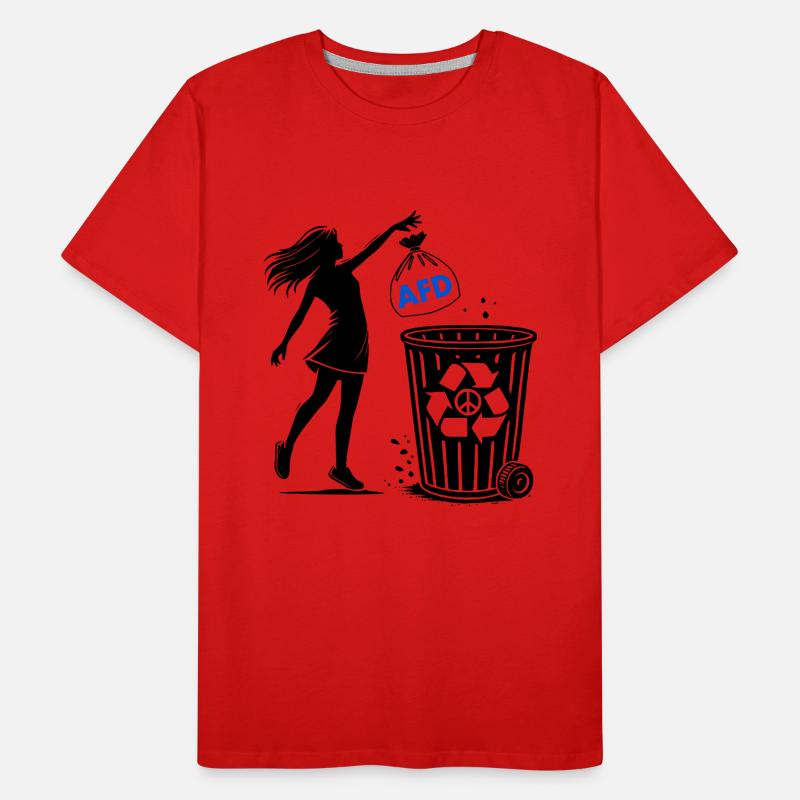 FCK AFD - Against the Right - keep your environment clean Men's Premium Organic T-Shirt