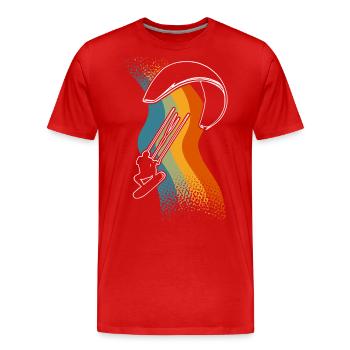 Kitesurfer Kiteboard Kitesurfen Kitesurf - Männer Premium Bio T-Shirt - Rot - Vorne - Damien (186cm)