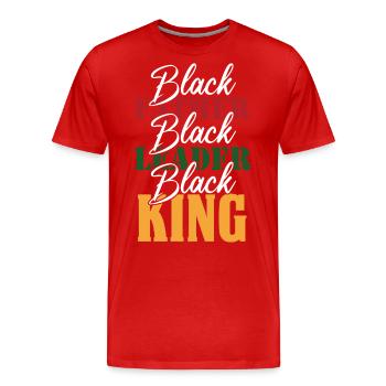 Mois de l’histoire des Noirs Histoire des Noirs - T-shirt bio Premium Homme - rouge - Devant - Damien (186cm)