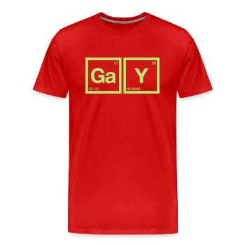 gay - T-shirt bio Premium Homme - rouge - Devant - Damien (186cm)