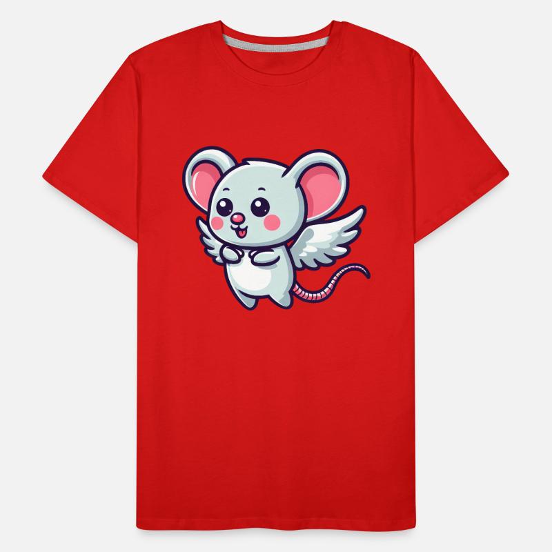 Celestial Mouse: Cute rodent with Men's Premium Organic T-Shirt