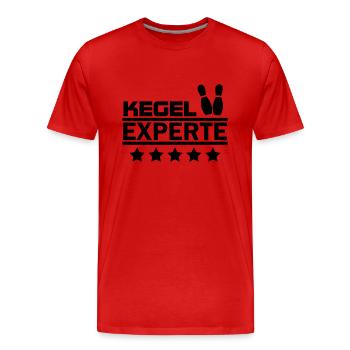 kegel experte - Männer Premium Bio T-Shirt - Rot - Vorne - Damien (186cm)