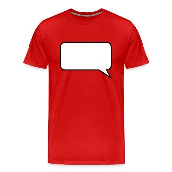 Ballon / / dessin animé / / dire / / déclaration - T-shirt bio Premium Homme - rouge - Devant - Damien (186cm)