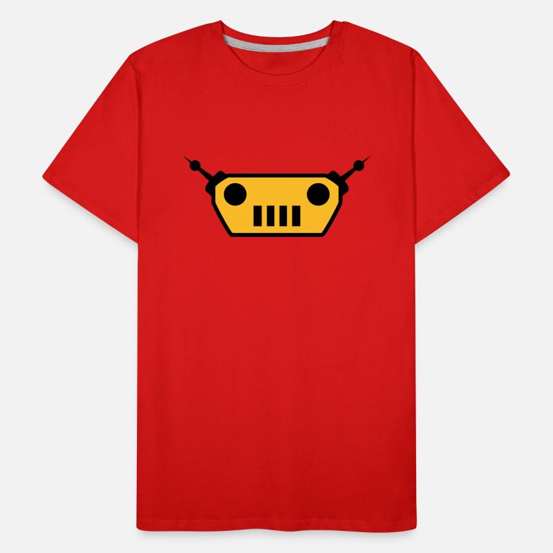 Cool Robot Face Design T-shirt bio Premium Homme