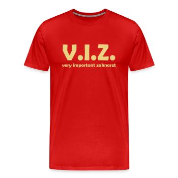 zahnarzt - Männer Premium Bio T-Shirt - Rot - Vorne - Damien (186cm)