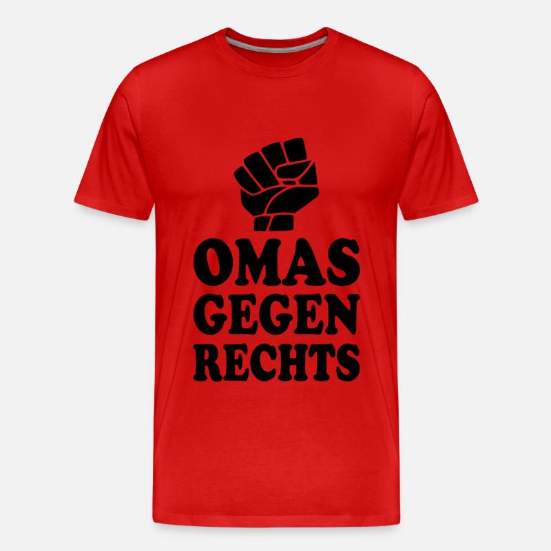 Omas gegen rechts - Männer Premium Bio T-Shirt - Rot