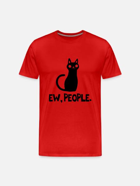 Ew People Cat Lover - Men's Premium Organic T-Shirt - red