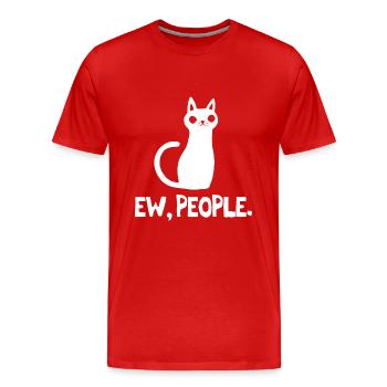 Ew People Katzenliebhaber - Männer Premium Bio T-Shirt - Rot - Vorne - Damien (186cm)