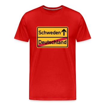 Schweden - Männer Premium Bio T-Shirt - Rot - Vorne - Damien (186cm)