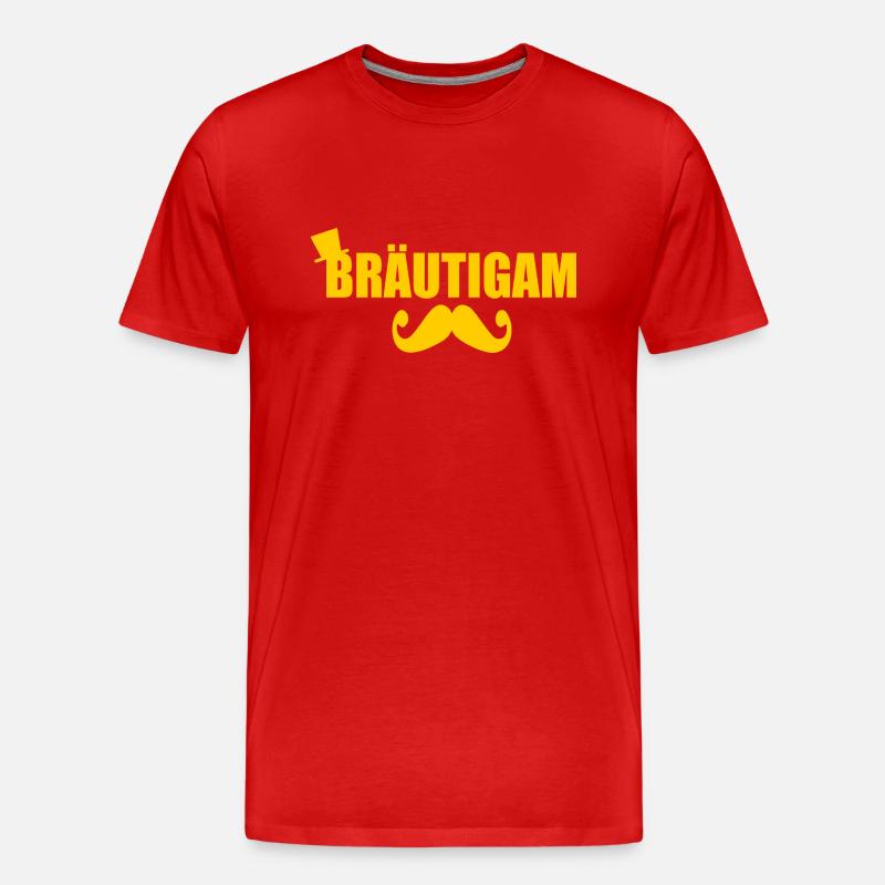 bräutigam - Männer Premium Bio T-Shirt - Rot