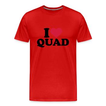 Quad - Männer Premium Bio T-Shirt - Rot - Vorne - Damien (186cm)