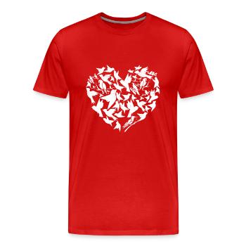 Bird Lover Birdwatching Bird Whisperer - Men's Premium Organic T-Shirt - red - Front - Damien (186cm)