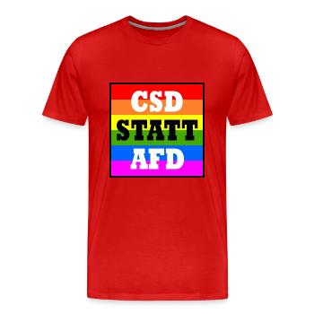 Csd statt afd - Männer Premium Bio T-Shirt - Rot - Vorne - Damien (186cm)