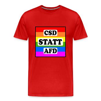 Csd statt afd - Männer Premium Bio T-Shirt - Rot - Vorne - Damien (186cm)