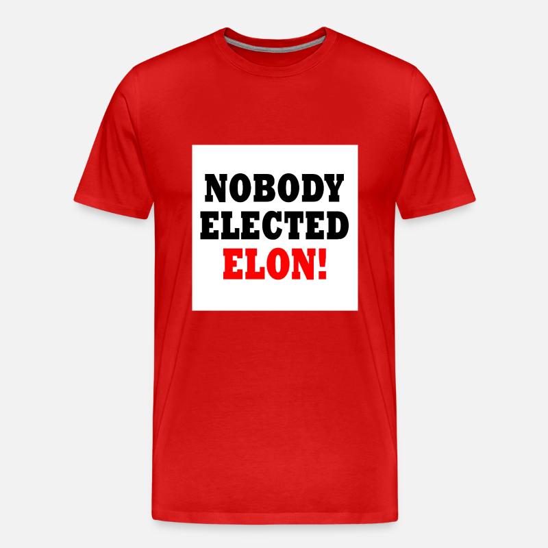 nobody elected elon - Männer Premium Bio T-Shirt - Rot