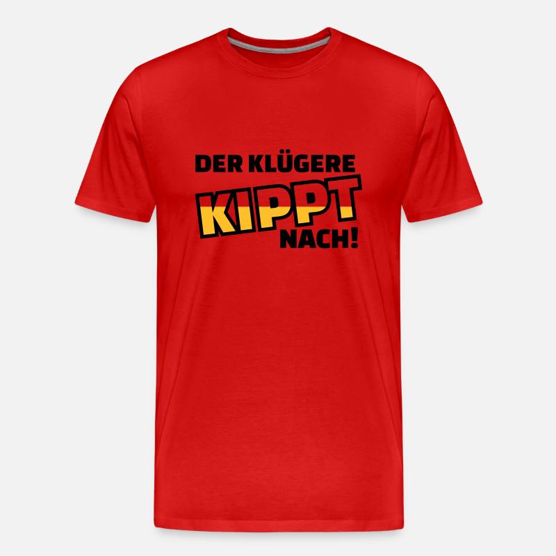 Bier - Männer Premium Bio T-Shirt - Rot