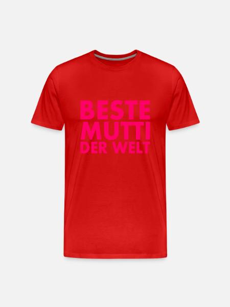 Beste mutti der welt - Männer Premium Bio T-Shirt - Rot