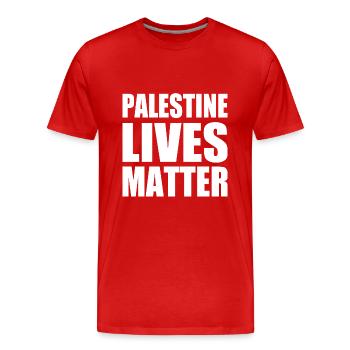 Palestine lives matter - T-shirt bio Premium Homme - rouge - Devant - Damien (186cm)