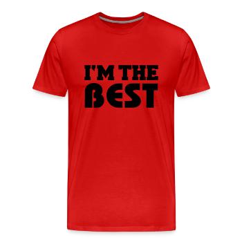 I'm the Best - Men's Premium Organic T-Shirt - red - Front - Damien (186cm)