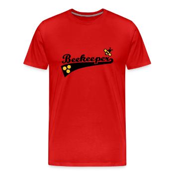 Imker - Männer Premium Bio T-Shirt - Rot - Vorne - Damien (186cm)