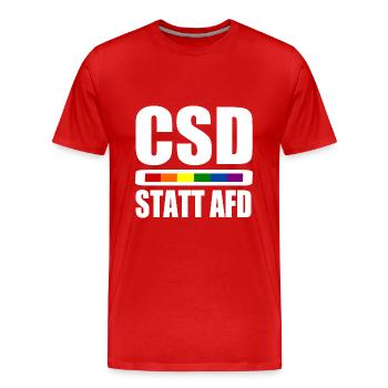 Csd statt afd - Männer Premium Bio T-Shirt - Rot - Vorne - Damien (186cm)