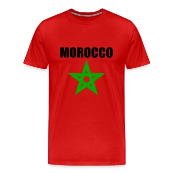 Maroc - T-shirt bio Premium Homme - rouge - Devant - Damien (186cm)