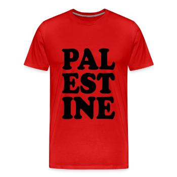 Palestine - T-shirt bio Premium Homme - rouge - Devant - Damien (186cm)