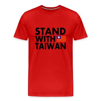 Stand with taiwan - Men's Premium Organic T-Shirt - red - Front - Damien (186cm)