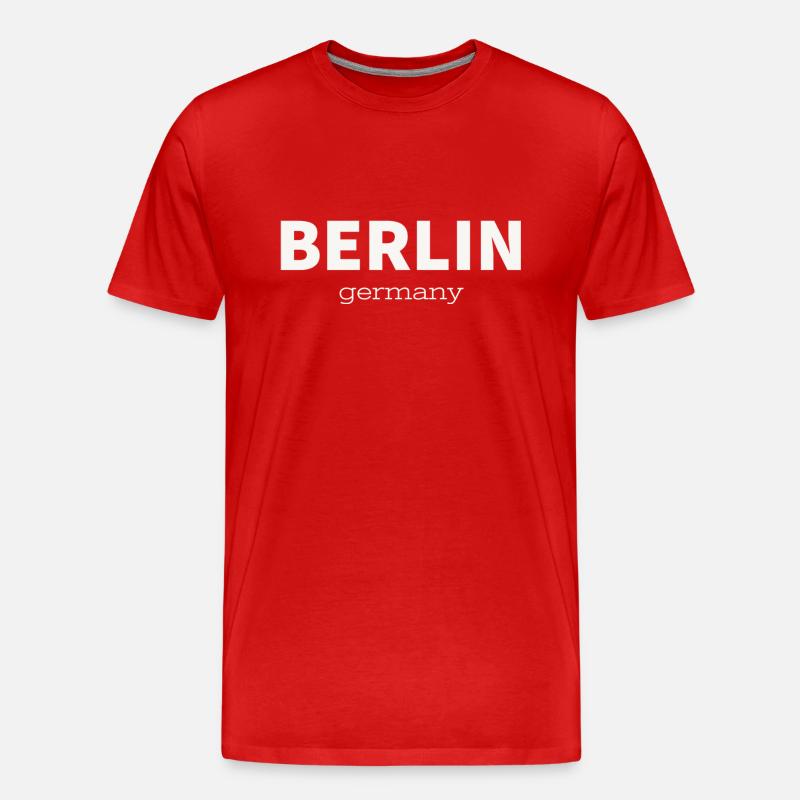 BERLIN - Männer Premium Bio T-Shirt - Rot