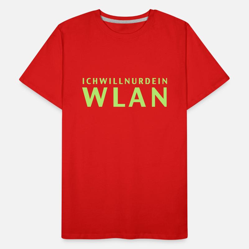 Ich will nur dein Wlan, Internet Männer Premium Bio T-Shirt