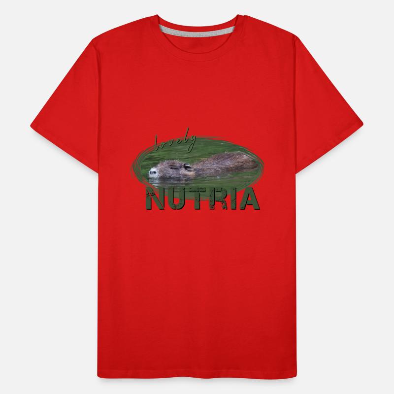 Nutria Biber Biberratte Wasserratte Männer Premium Bio T-Shirt