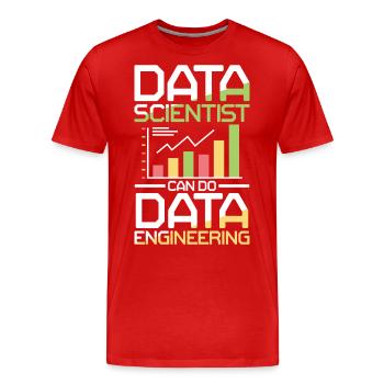 Data Scientists Can Do Data Engineering - Männer Premium Bio T-Shirt - Rot - Vorne - Damien (186cm)