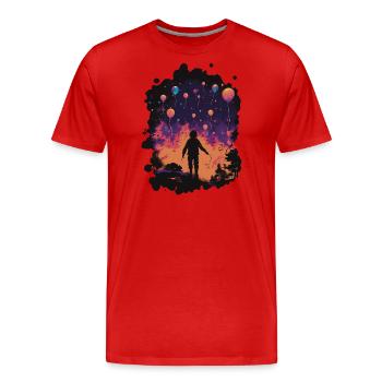 Laissez tomber - T-shirt bio Premium Homme - rouge - Devant - Damien (186cm)