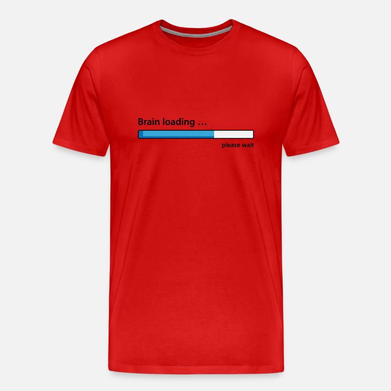 Brain loading please wait - Men's Premium Organic T-Shirt - red