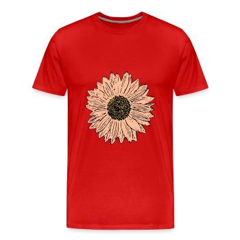 Fleur fleur pastel fleurs fleurs pastel - T-shirt bio Premium Homme - rouge - Devant - Damien (186cm)