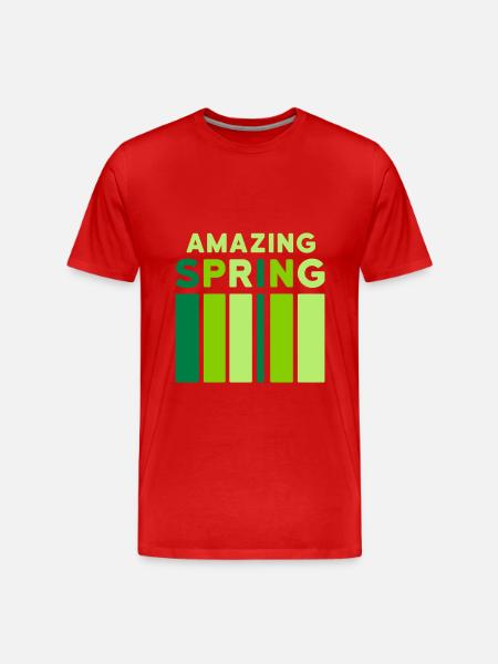 Amazing Spring (bar) - T-shirt bio Premium Homme - rouge