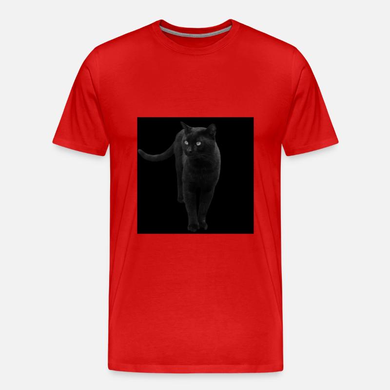 Chat noir Chat Chat Noir Chat Cadeau - T-shirt bio Premium Homme - rouge