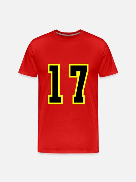 17 Number Leotard - Men's Premium Organic T-Shirt - red