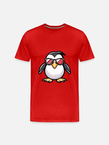 Pingouin - T-shirt bio Premium Homme - rouge