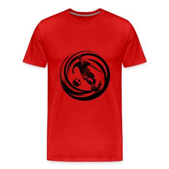 Joueurs de football Joueurs de football Sports - T-shirt bio Premium Homme - rouge - Devant - Damien (186cm)