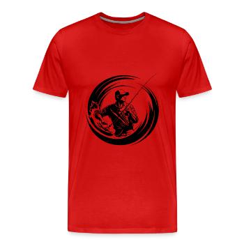 Pêche sportive Pêcheur - T-shirt bio Premium Homme - rouge - Devant - Damien (186cm)