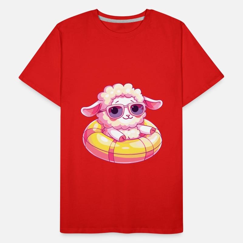 Sheep Comic Cool Men's Premium Organic T-Shirt