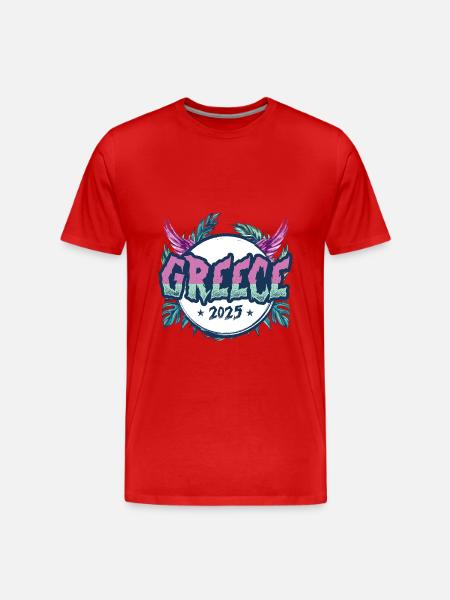 Greece 2025 Vacation - Men's Premium Organic T-Shirt - red