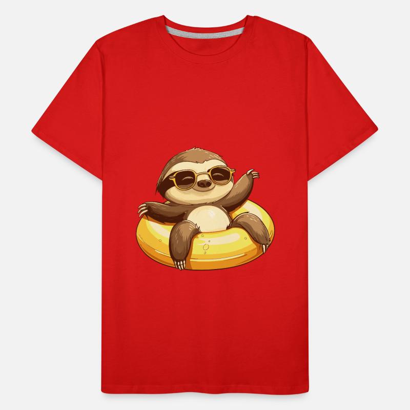 Sloth Comic Cool Men's Premium Organic T-Shirt