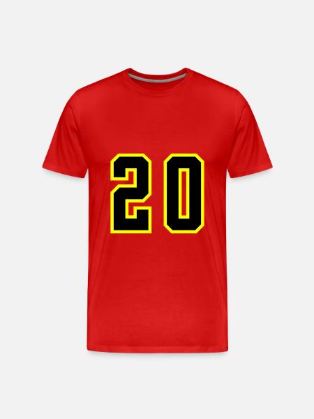20 Number Leotard - Men's Premium Organic T-Shirt - red