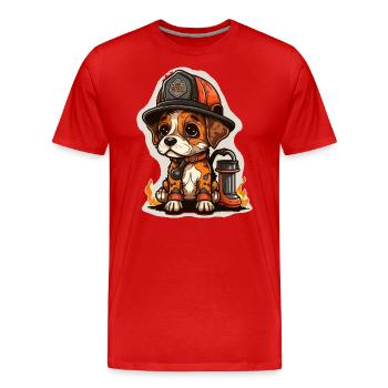 Héros chaud - T-shirt bio Premium Homme - rouge - Devant - Damien (186cm)