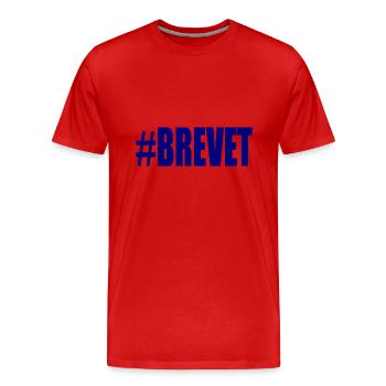 BAC. BACCALAUREAT. BREVET. DNB. EXAMEN. BRAVO - T-shirt bio Premium Homme - rouge - Devant - Damien (186cm)